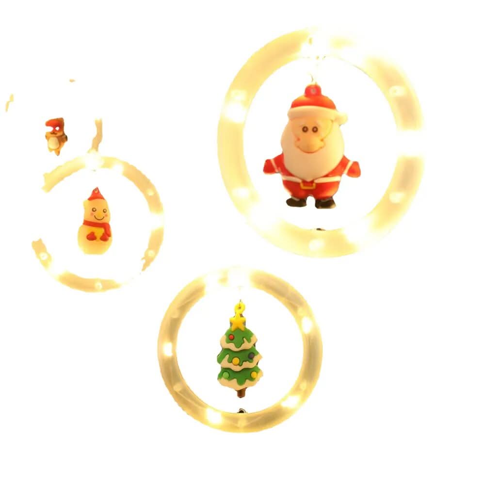 Cortina de Luzes de Natal em LED para Decoração – Brilho Festivo e Encantador - Imagem 6