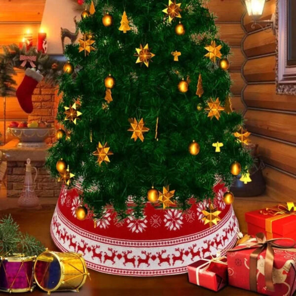 Saia Árvore de Natal Base De PVC, Floco De Neve E Alce 60x30cm - Imagem 2