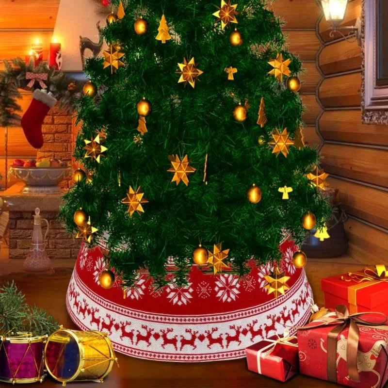 Saia Árvore de Natal Base De PVC, Floco De Neve E Alce 60x30cm - Imagem 2