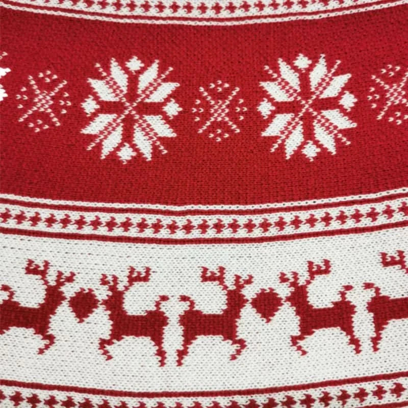 Saia Árvore de Natal Base De PVC, Floco De Neve E Alce 60x30cm - Imagem 4