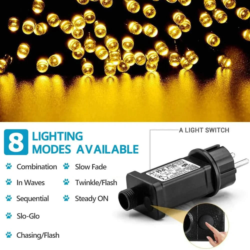 Luzes de Fadas Natalinas IP65 - Encanto e Magia em 50m - Imagem 9