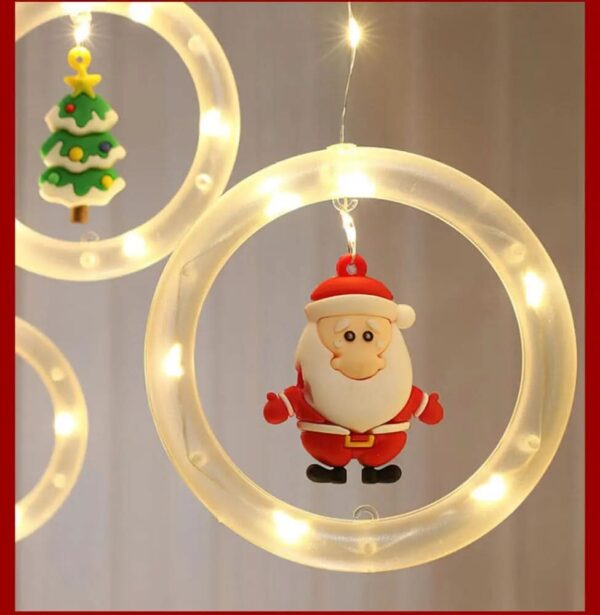 Cortina de Luzes de Natal em LED para Decoração – Brilho Festivo e Encantador - Imagem 12