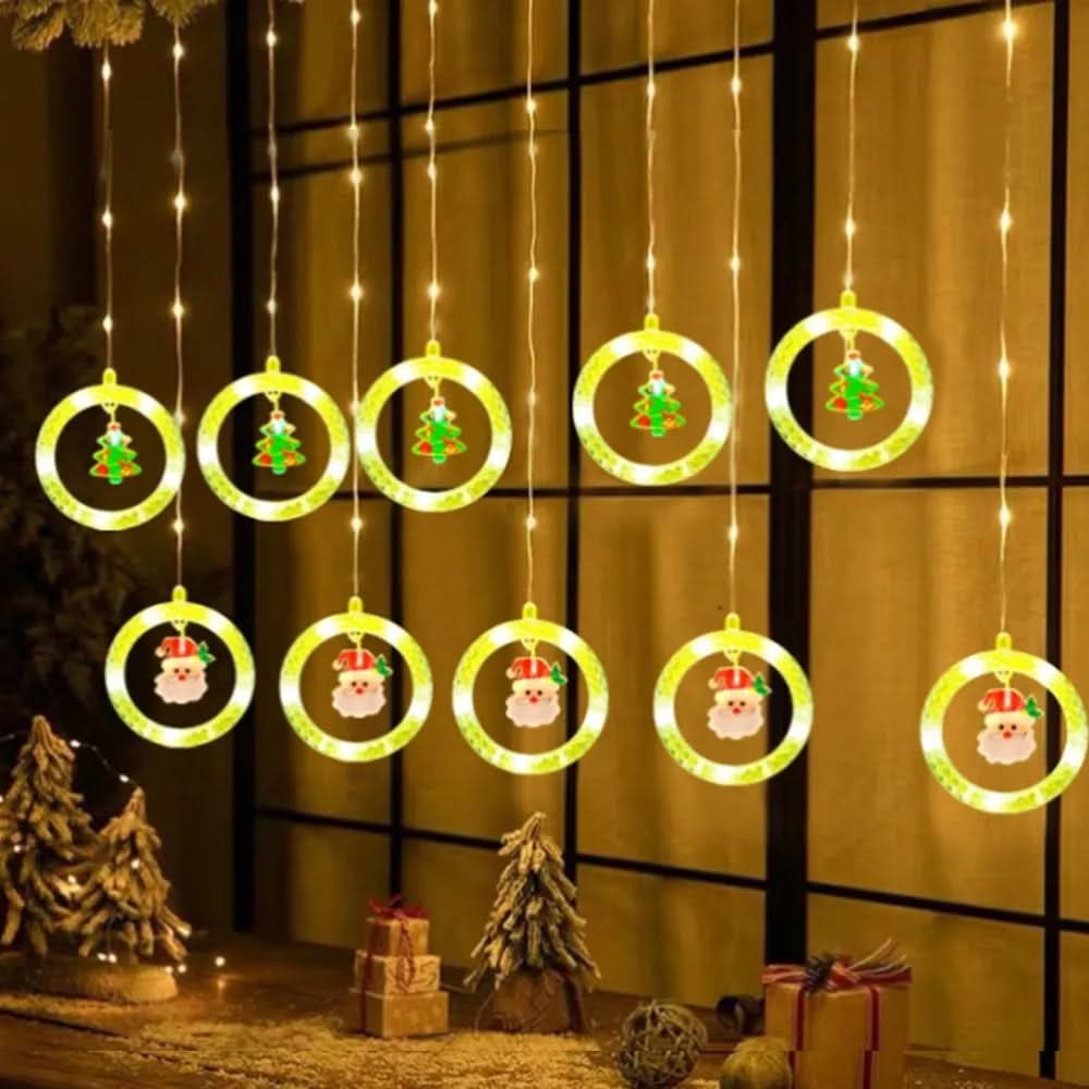 Cortina de Luzes de Natal em LED para Decoração – Brilho Festivo e Encantador - Imagem 10