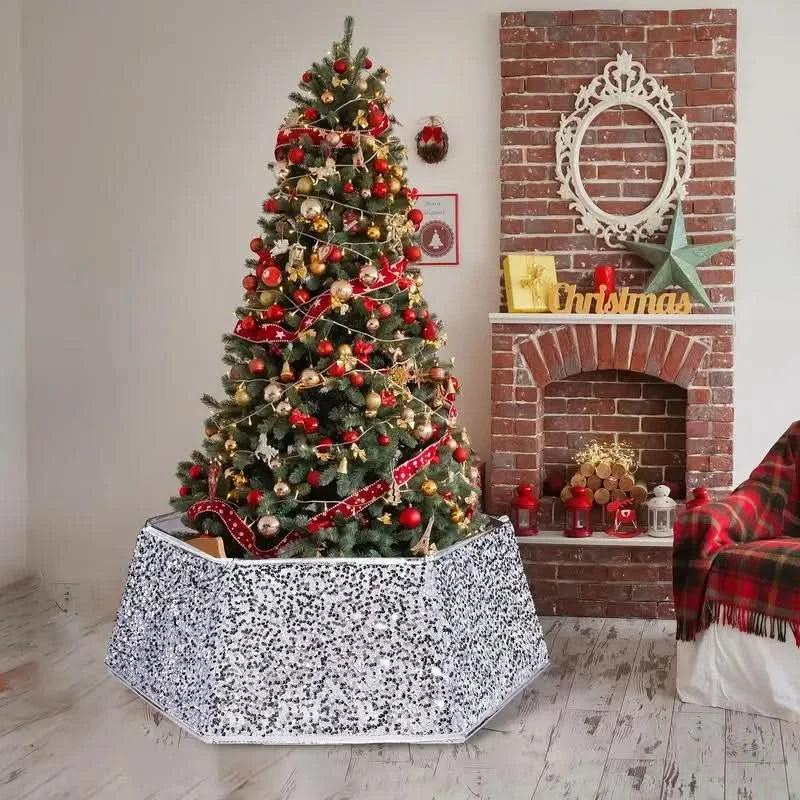 Saia De Árvore Natal Brilhante 60x80x25cm - Imagem 2