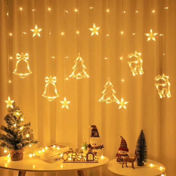 Cortina de Luzes LED Natalinas – Encanto e Magia em Sua Casa - Imagem 2