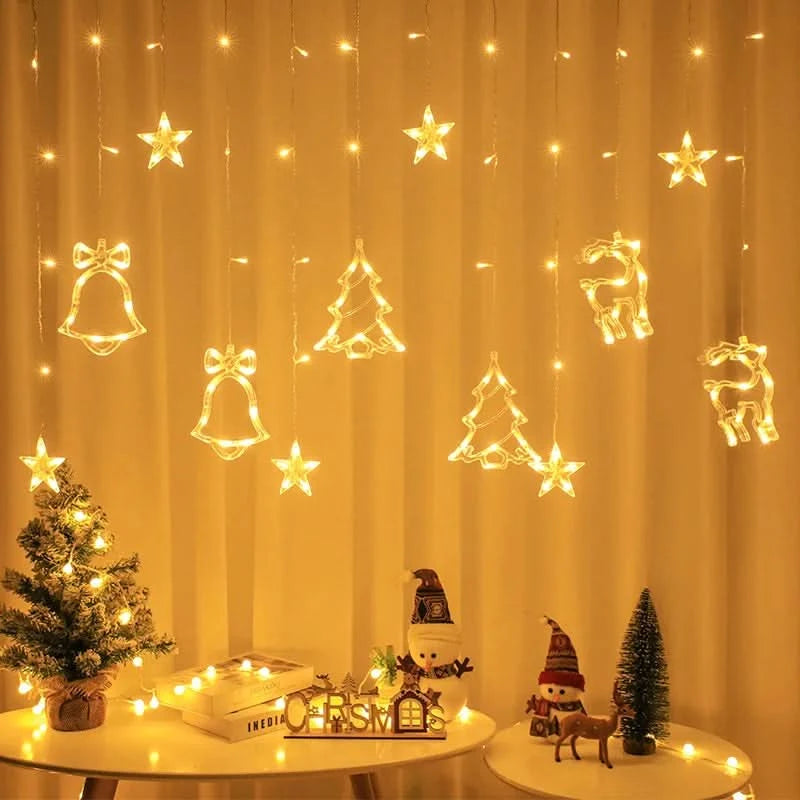 Cortina de Luzes LED Natalinas – Encanto e Magia em Sua Casa - Imagem 2