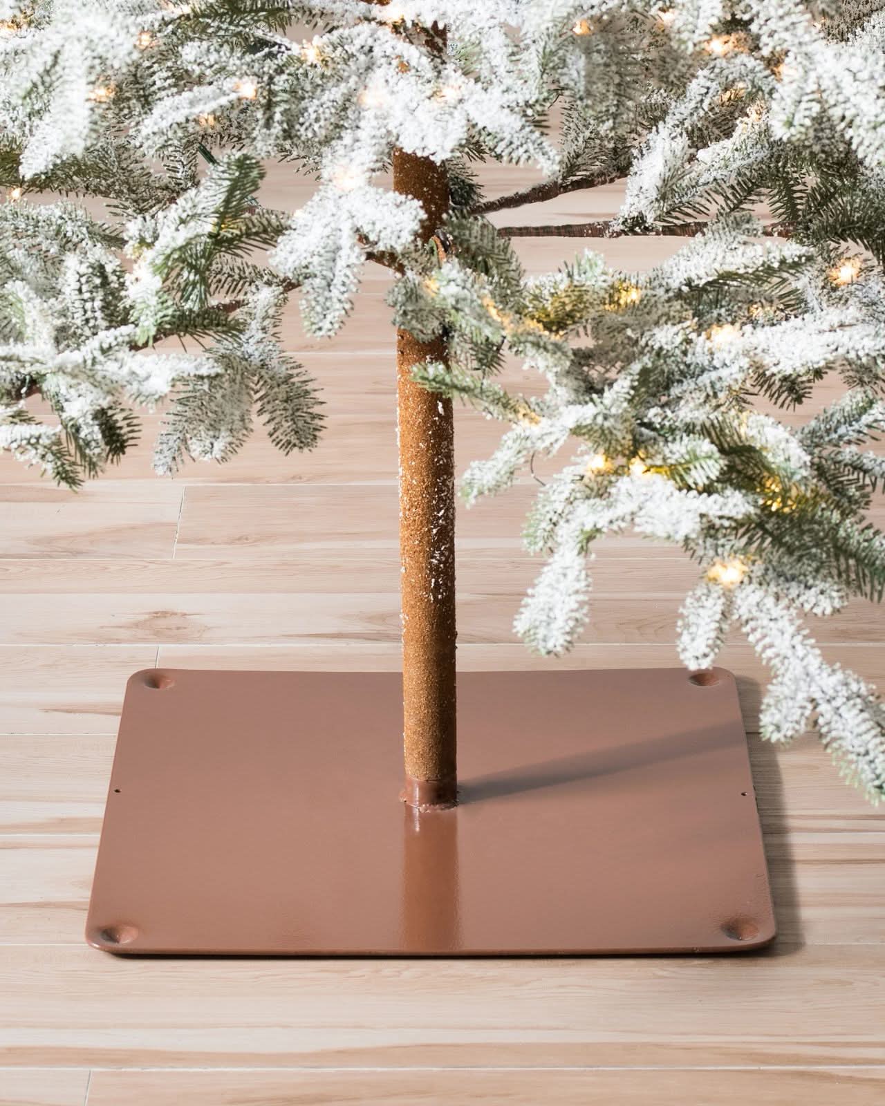 Árvore de Natal Nevada com Galhos Nevados, Suporte Metálico e Micro LEDs Embutidos - Imagem 5
