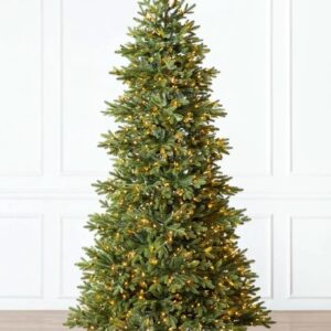 Árvore de Natal Silverado Slim com Galhos Articulados, Suporte Metálico e Micro LEDs Embutidos