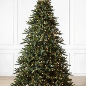 Árvore de Natal California Baby Redwood com Galhos Articulados, Suporte Metálico e Micro LEDs Embutidos