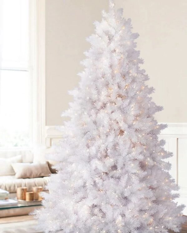 Árvore de Natal Branca Classic com Galhos Articulados, Suporte Metálico e Micro LEDs Embutidos - Imagem 5
