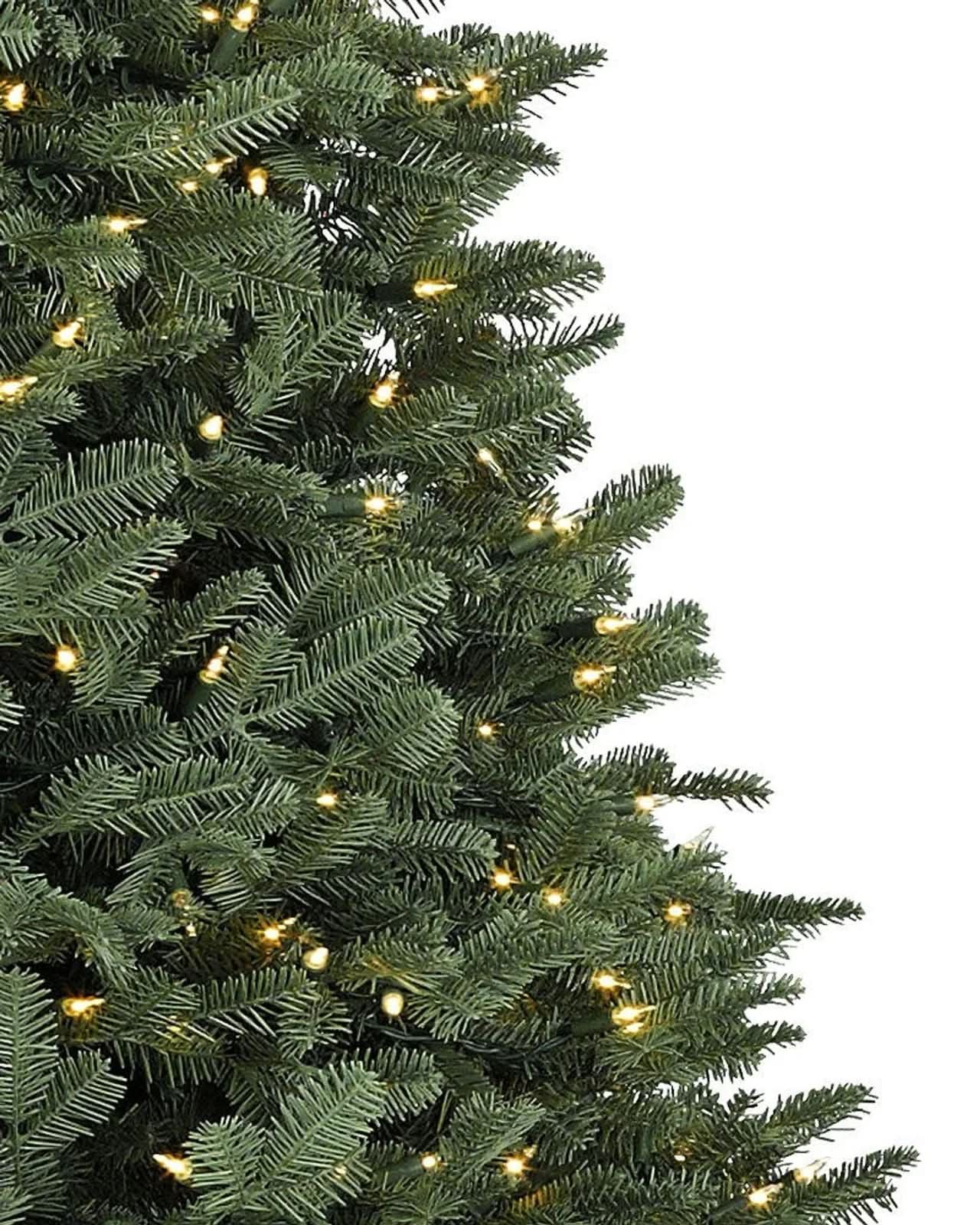 Árvore de Natal White Spruce Verde com Galhos Articulados, Suporte Metálico e Micro LEDs Embutidos - Imagem 2