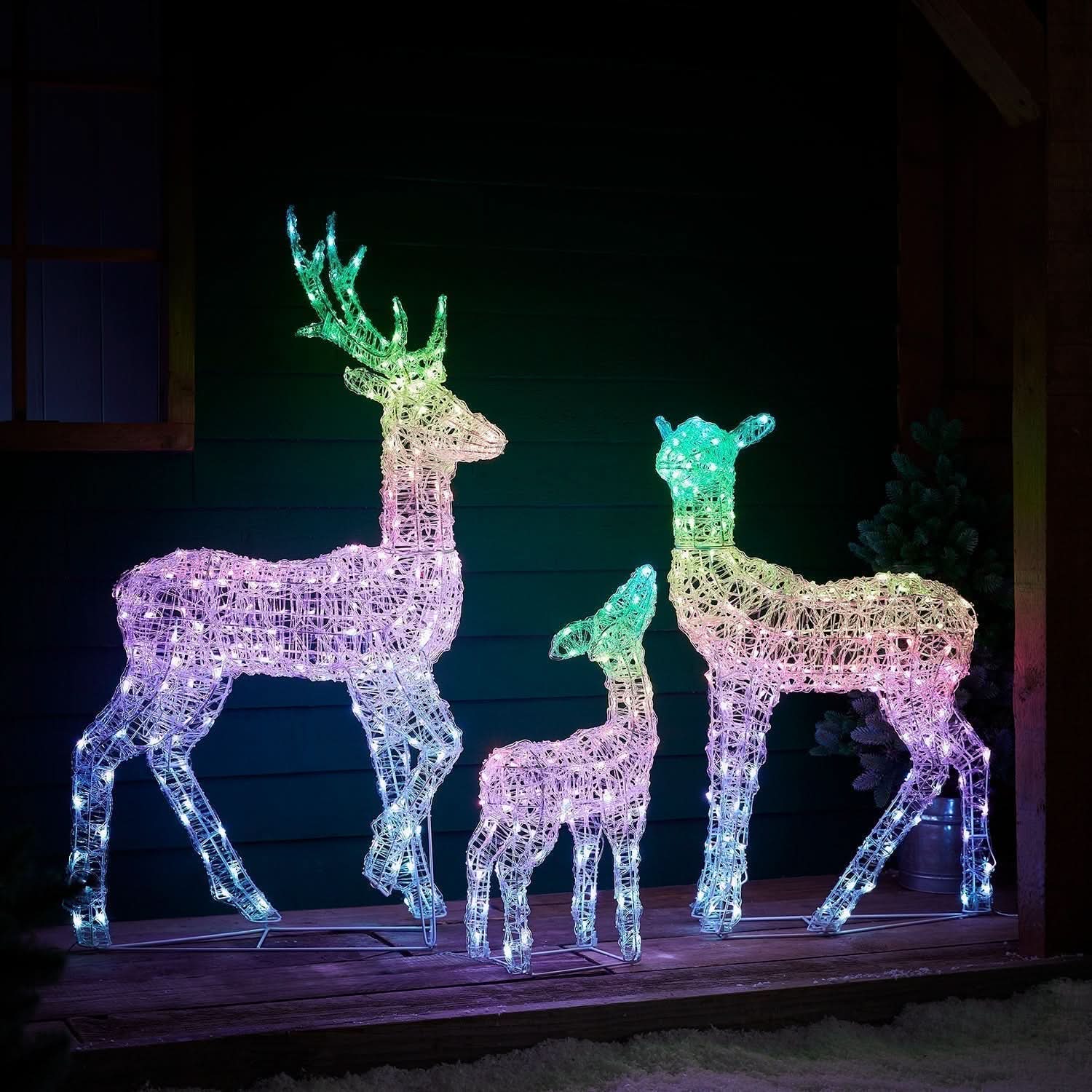 Conjunto de Renas Iluminadas com LED RGB Inteligente e Controle via Wi-Fi - Imagem 7