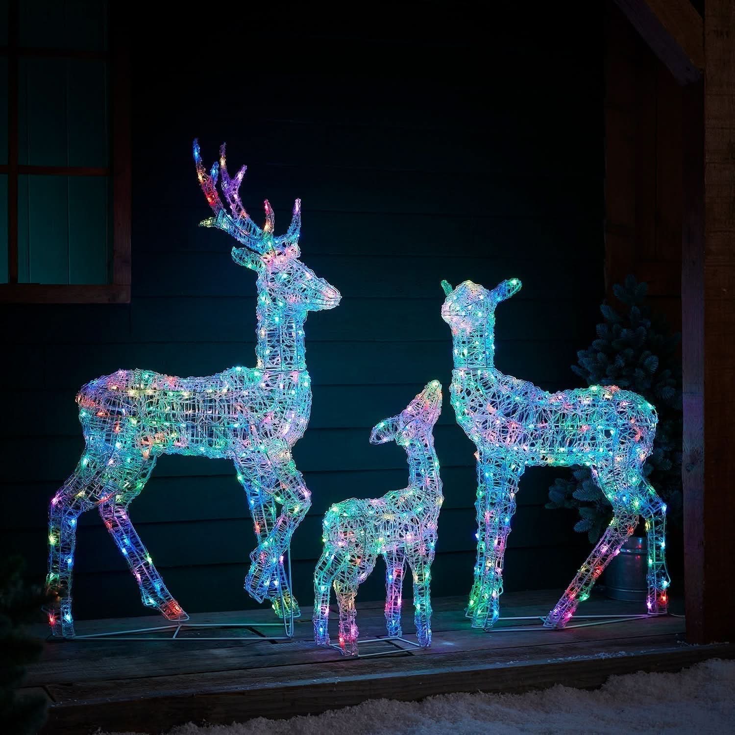 Conjunto de Renas Iluminadas com LED RGB Inteligente e Controle via Wi-Fi - Imagem 5