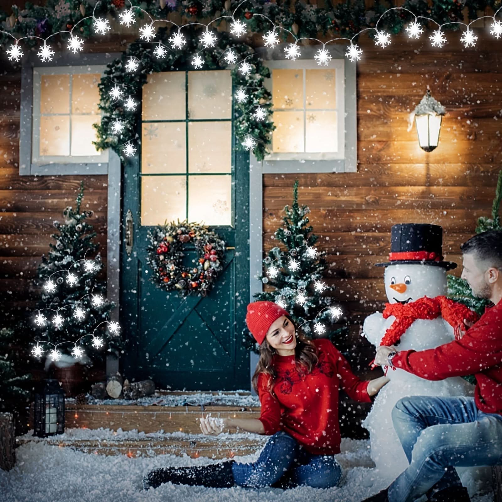 Cortina de Luzes LED Floco de Neve – 3 Metros - Imagem 9