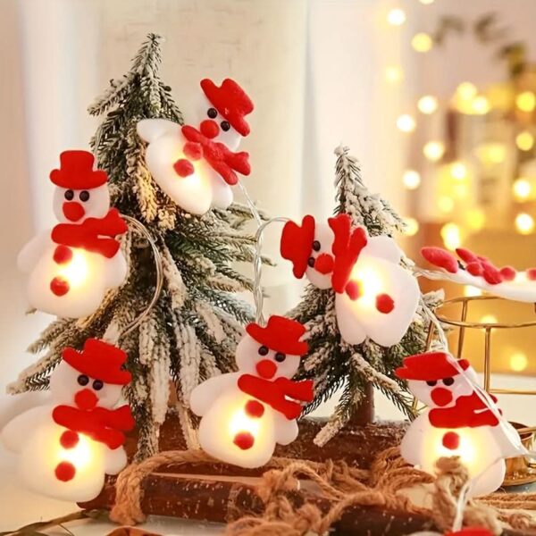 10 Luzes de Corda de Boneco de Neve LED - Imagem 6