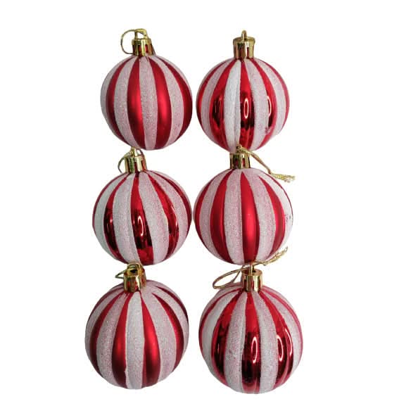 Kit 6 Bolas De Natal 6cm  Enfeite Natalino - Imagem 2
