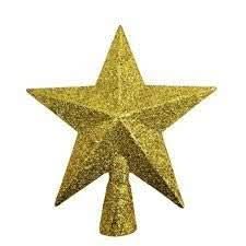 Estrela Dourada Decorações Da Árvore De Natal 20cm - Imagem 6
