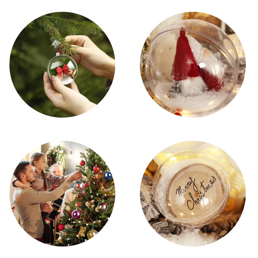 30 Bolas De Natal Esfera Acrílica para fotos e lembrancinhas 6,5cm - Imagem 4