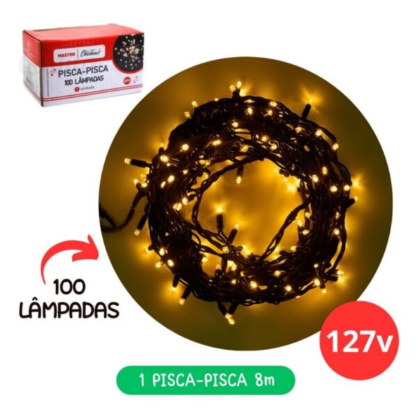 Kit 56 Enfeites Decoração Árvore De Natal Pendentes Bolinhas Pisca - Imagem 8