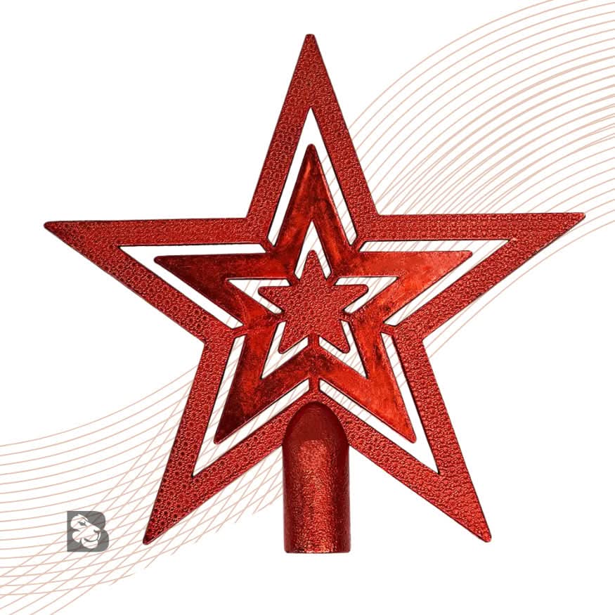 Kit 44 Enfeites Para Árvore de Natal Estrela Bolas Festão Cordão Pérolas Decoração Natalina - Imagem 7