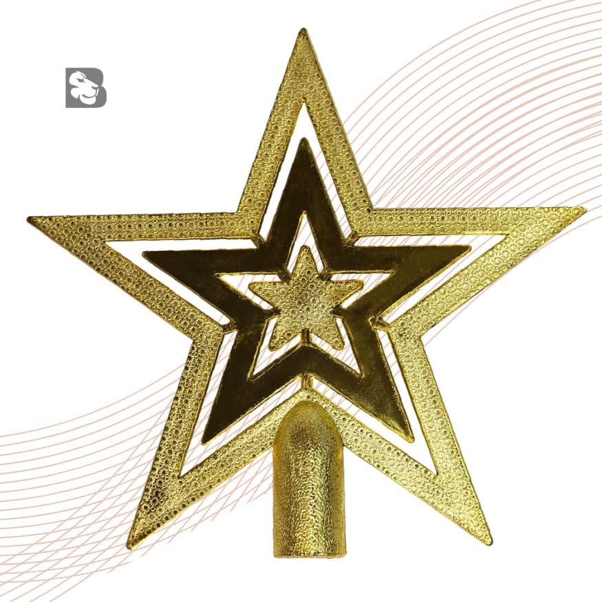 Kit 44 Enfeites Para Árvore de Natal Estrela Bolas Festão Cordão Pérolas Decoração Natalina - Imagem 8