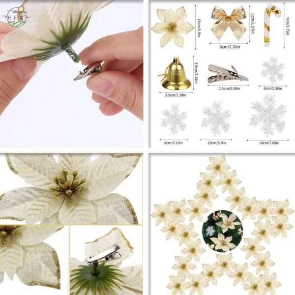 Kit 120 Enfeites De Natal para Decoração árvore - Imagem 3
