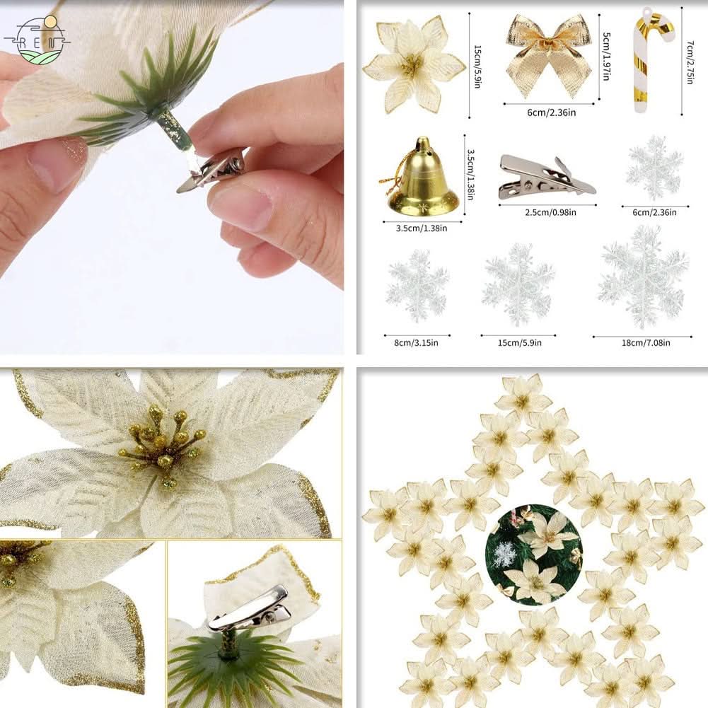 Kit 120 Enfeites De Natal para Decoração árvore - Imagem 3