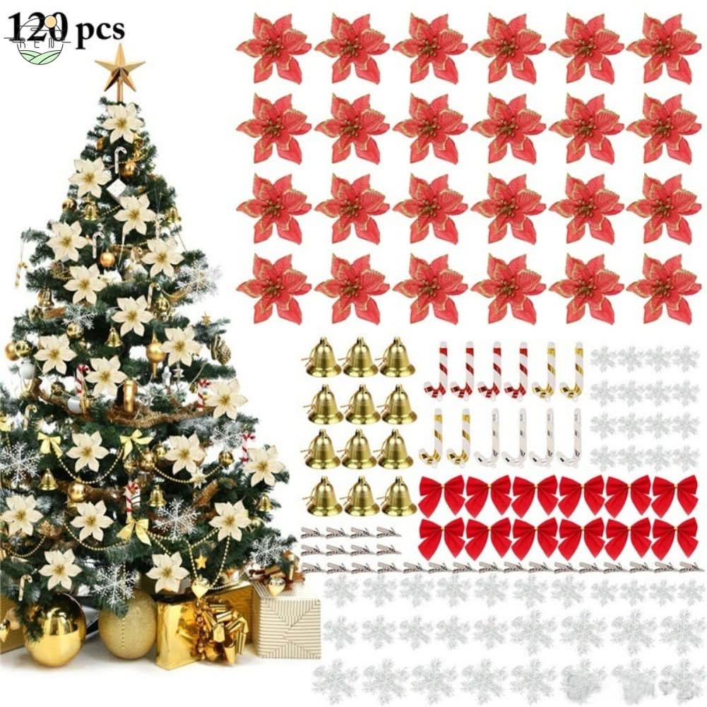 Kit 120 Enfeites De Natal para Decoração árvore - Imagem 9