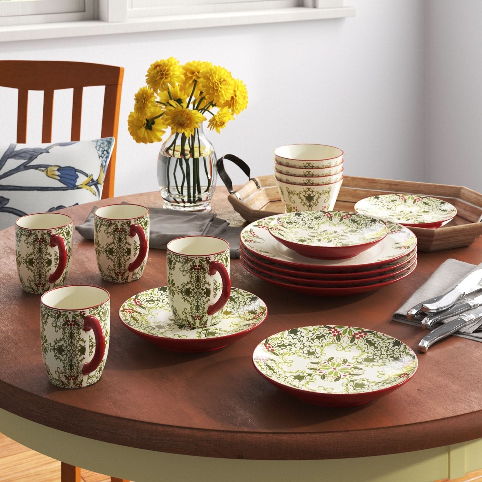 Conjunto de Porcelana Cores Natalina com 16 Peças - Serviço para 04 Pessoas - Imagem 2