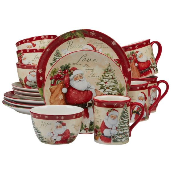 Conjunto de Louça de Natal Holiday Wishes – 16 Peças - Imagem 2