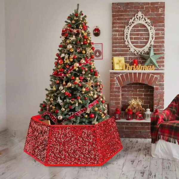 Saia De Árvore Natal Brilhante 60x80x25cm - Imagem 2