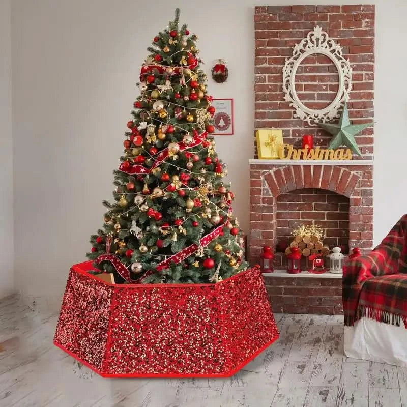 Saia De Árvore Natal Brilhante 60x80x25cm - Imagem 2