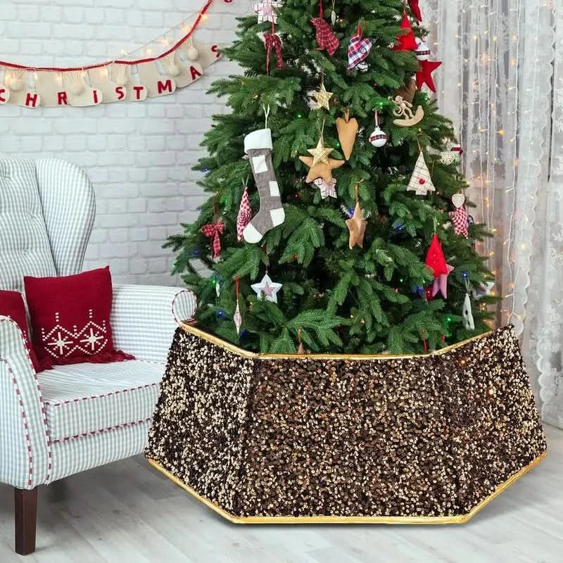 Saia De Árvore Natal Brilhante 60x80x25cm - Imagem 2