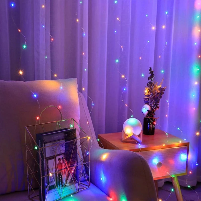 Cortina de LED Natalina 300 Luzes – 8 Efeitos Mágicos de Iluminação - Imagem 3