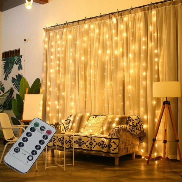 Cortina de LED Natalina 300 Luzes – 8 Efeitos Mágicos de Iluminação - Imagem 5