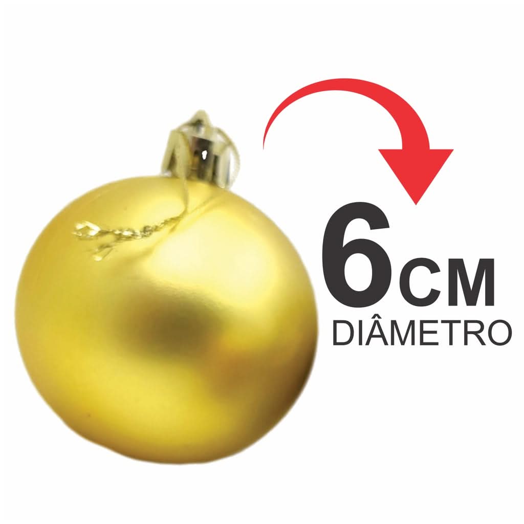 Kit 30 Bolas Enfeite de Natal Gliter Decoração - Imagem 4