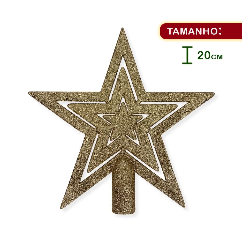 Kit Enfeites de Natal Bolas Estrela Dourado e Vermelho Completo - Imagem 3