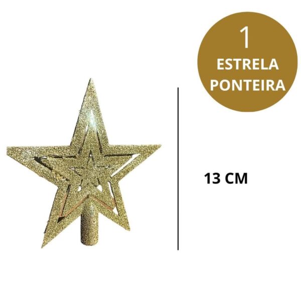 Kit 77 Enfeites Decoração Árvore De Natal Bolinhas Pisca Led - Imagem 2