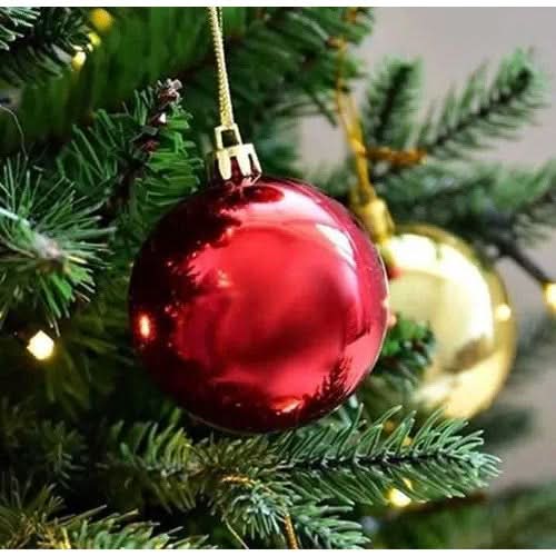 Kit 30 Bolinhas de Natal Decorações 8/6 Cm Conjunto 30 Bolas Coloridas - Imagem 6