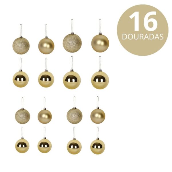 Kit 77 Enfeites Decoração Árvore De Natal Bolinhas Pisca Led - Imagem 3